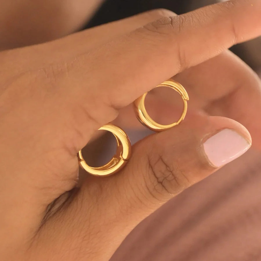 Radiant Crescent Hoop Earrings