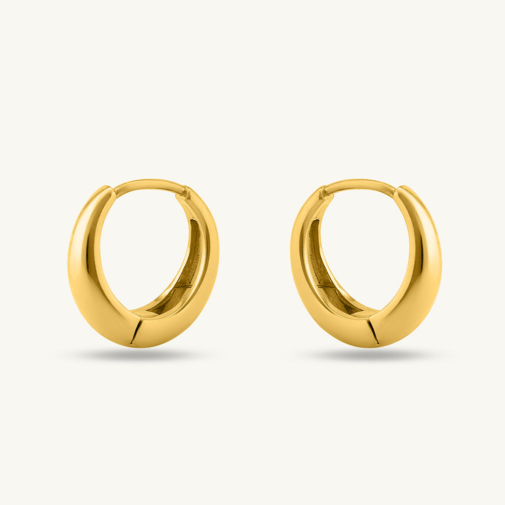 Radiant Crescent Hoop Earrings
