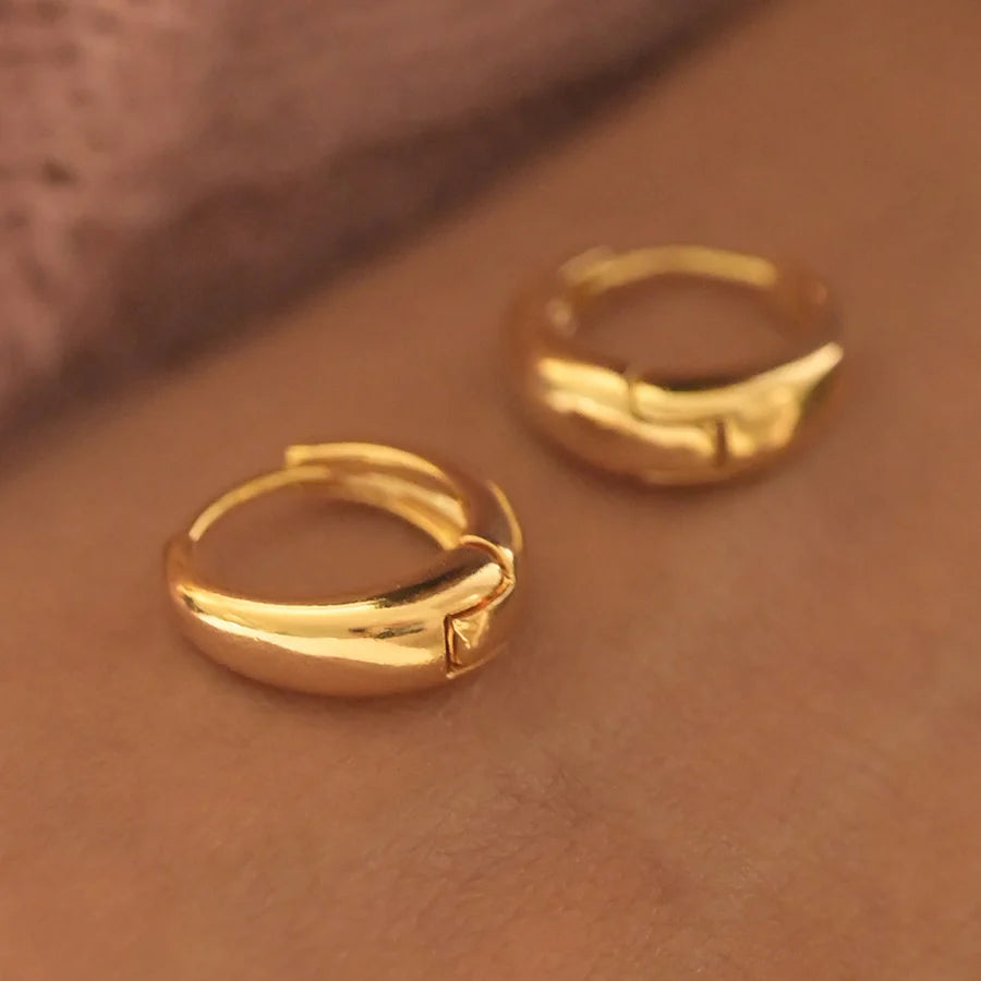Radiant Crescent Hoop Earrings