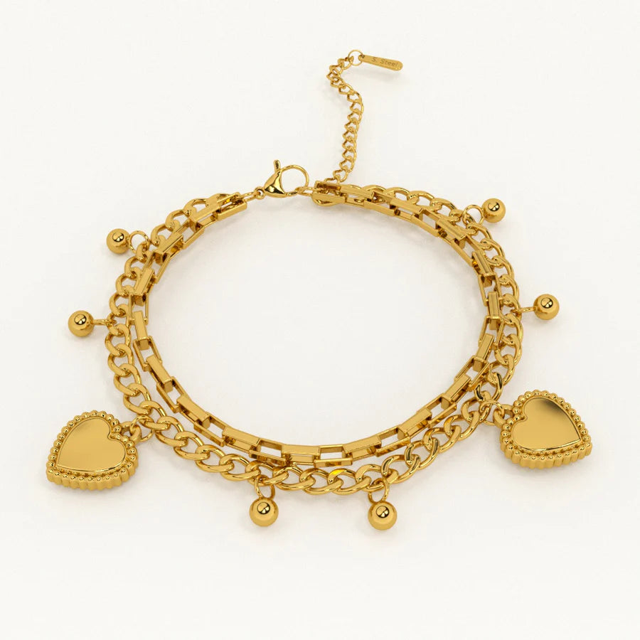 Hearts Charms Bracelet