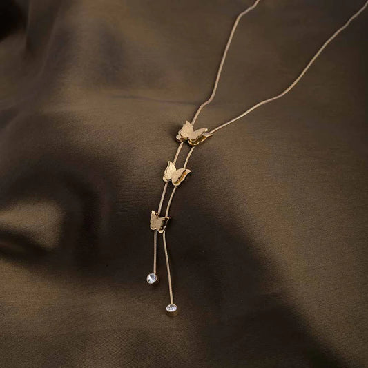 Winged Long Chain Necklace