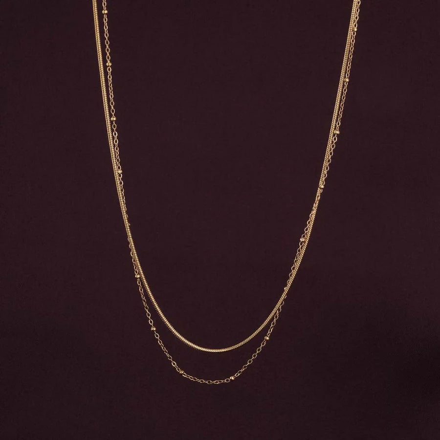 Dual layer choker necklace