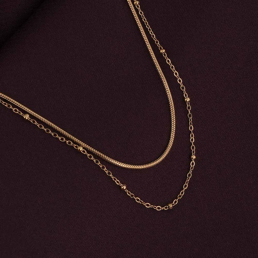 Dual layer choker necklace