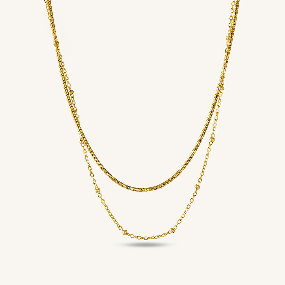 Dual layer choker necklace