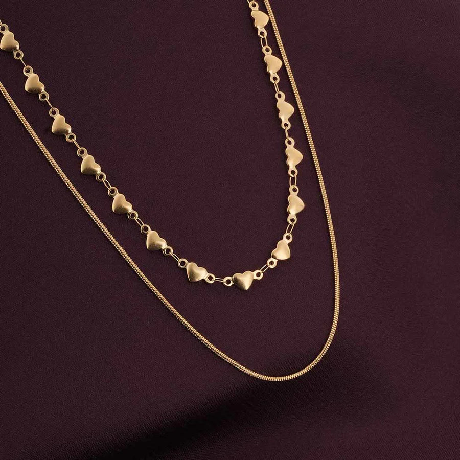 Heart Embrace Two Layered Necklace