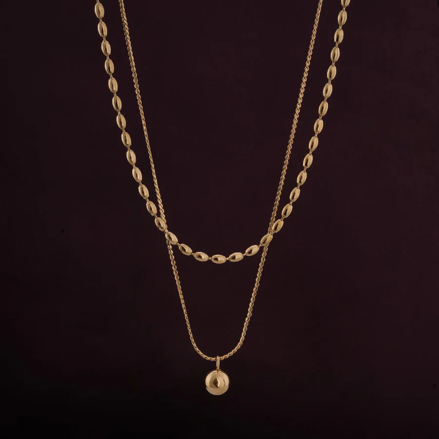 Dual-Layered Bead Necklace