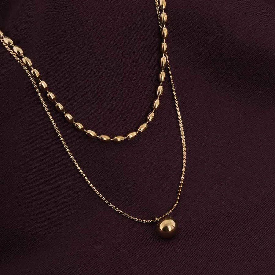 Dual-Layered Bead Necklace