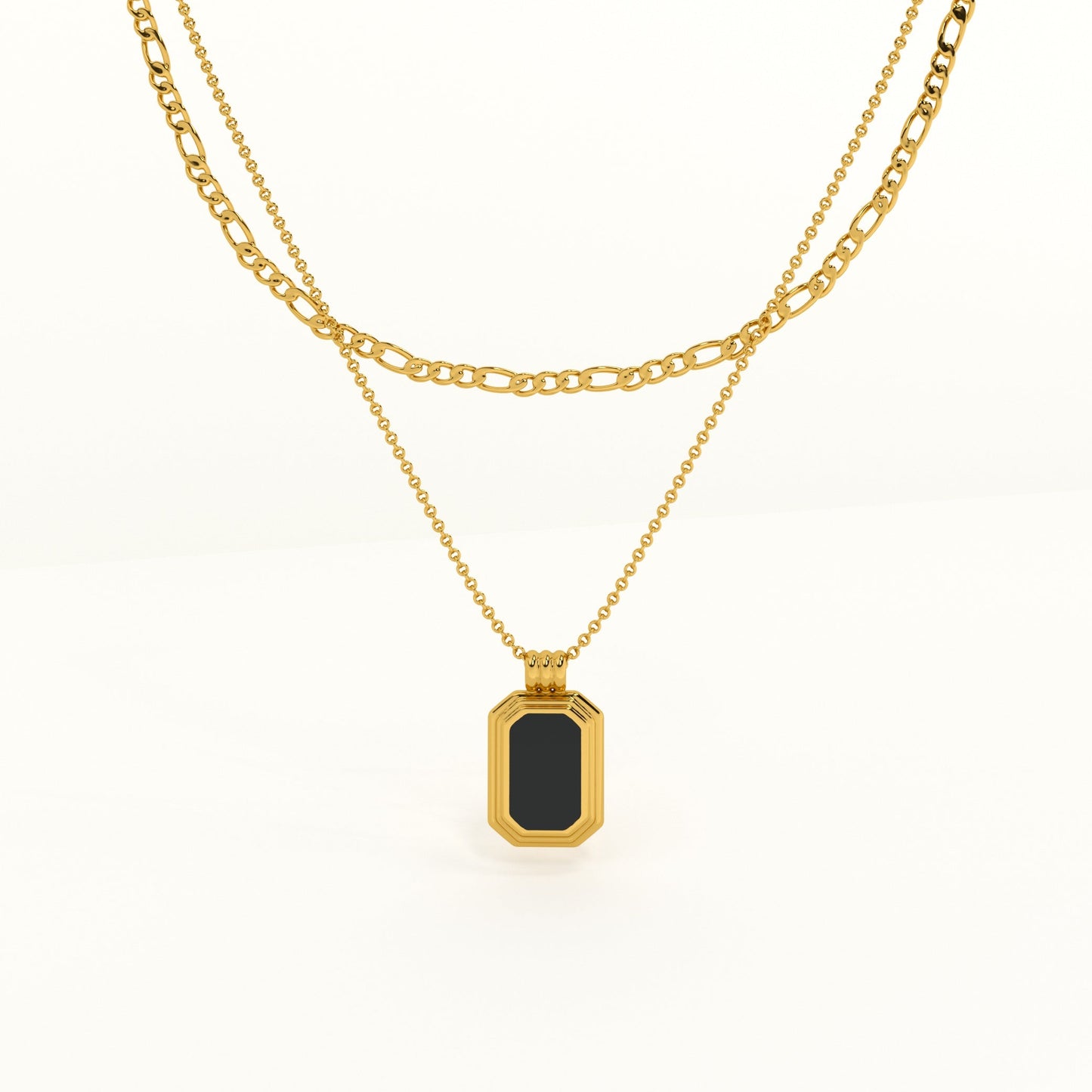 Black Onyx Dual Layer Necklace
