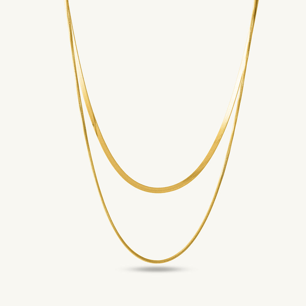 Basic Chain Two Layer Necklace