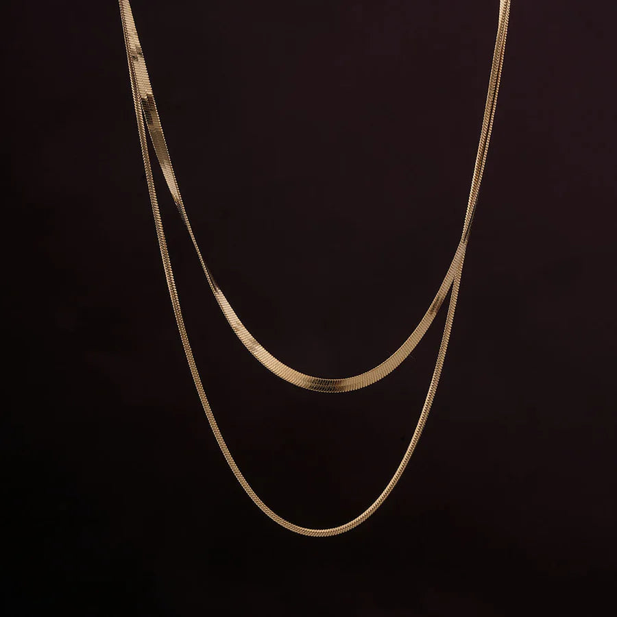 Basic Chain Two Layer Necklace