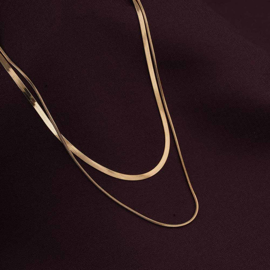 Basic Chain Two Layer Necklace