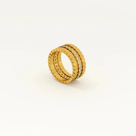 Triple Honeycomb Ring