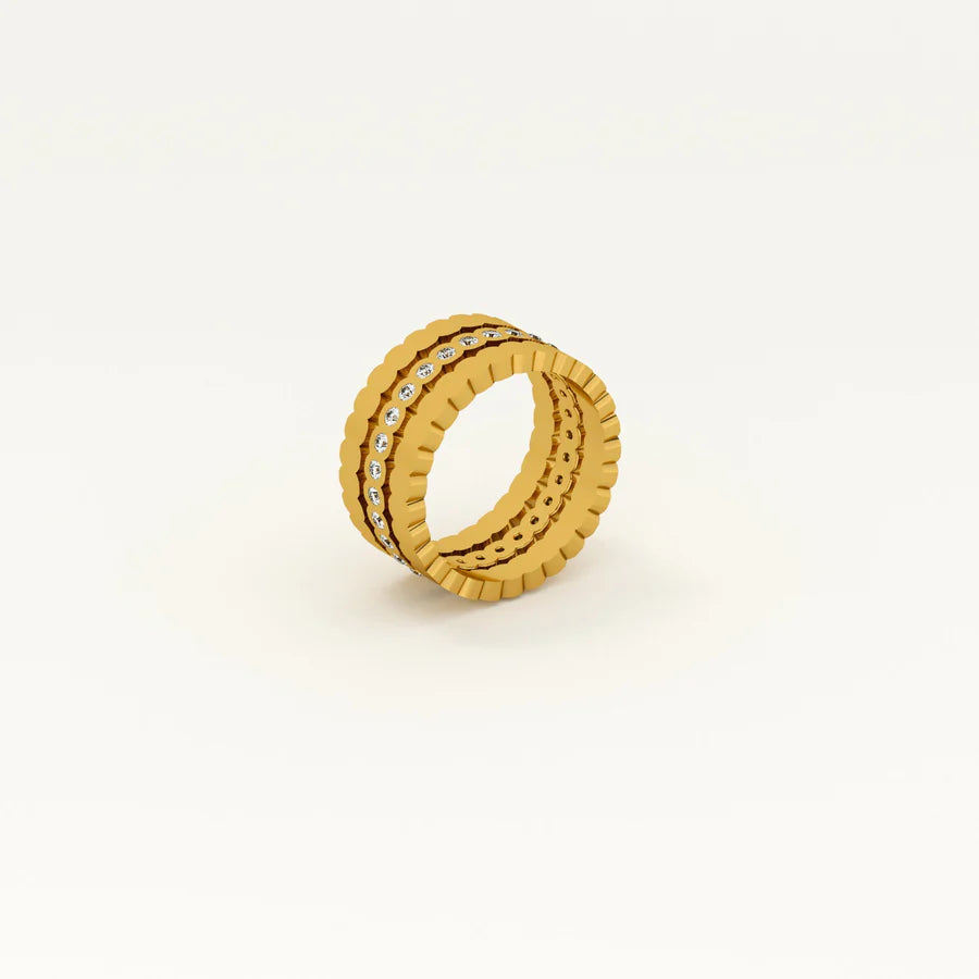 Triple Honeycomb Ring