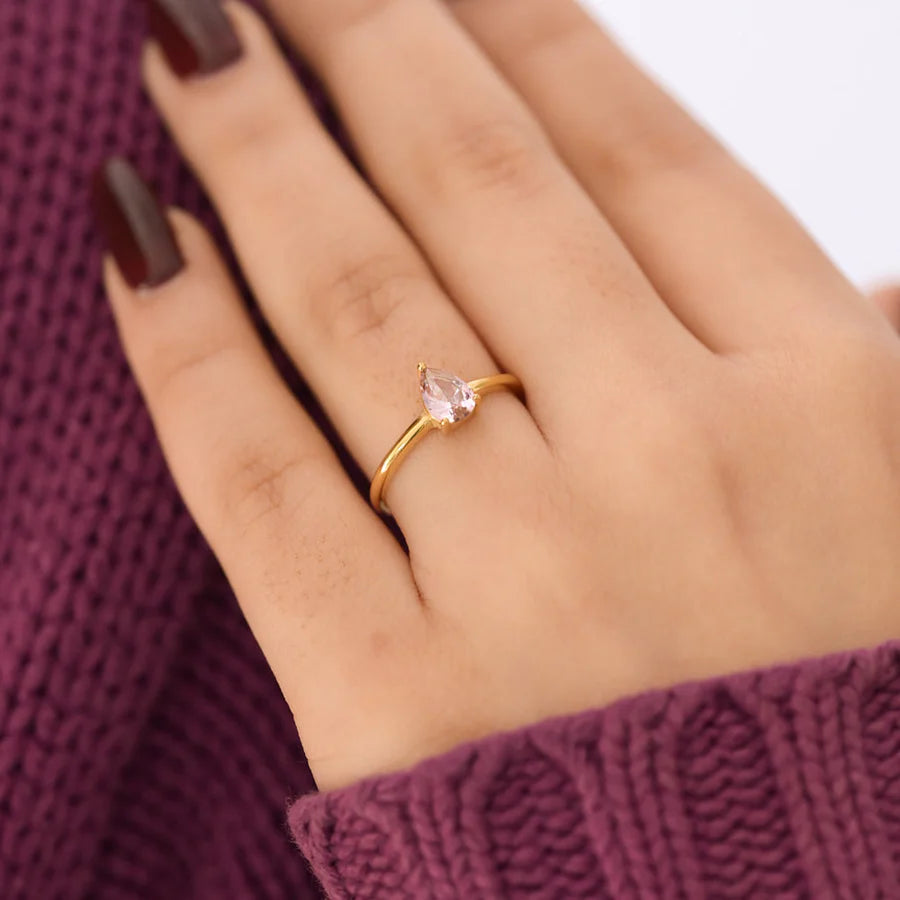 Teardrop Blush Ring