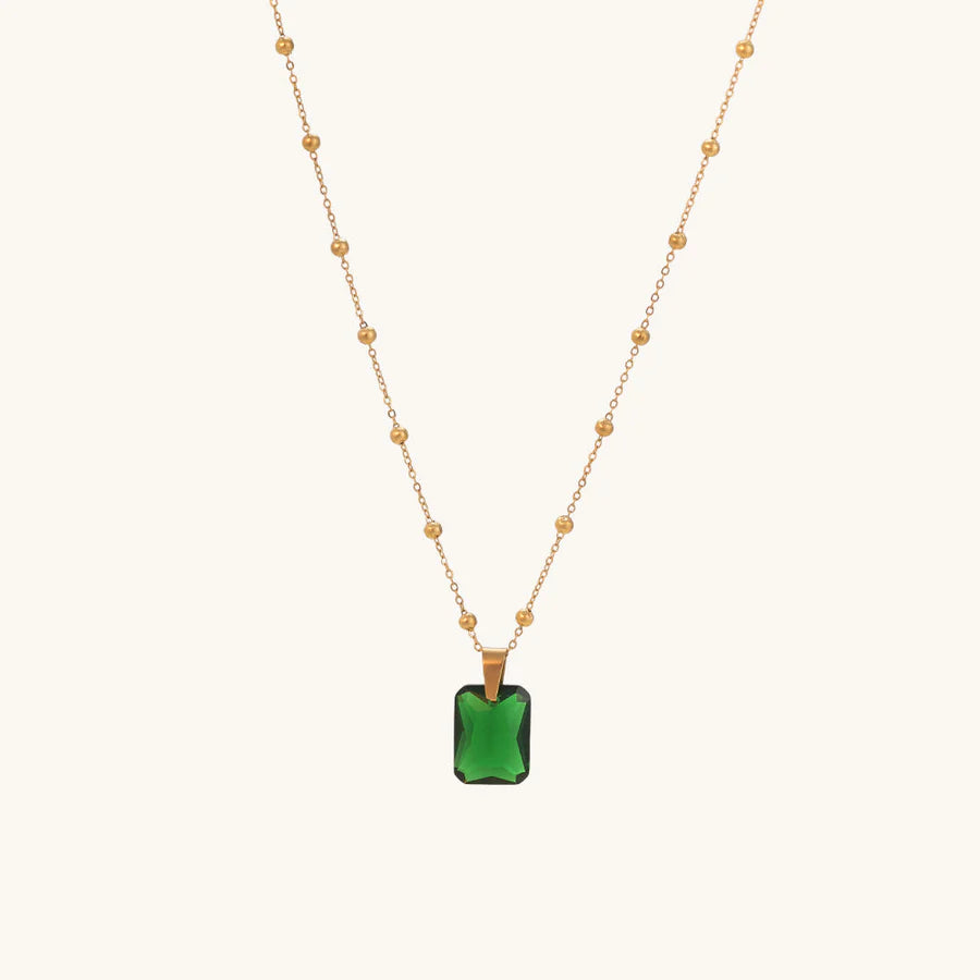 Radiant Emerald Necklace