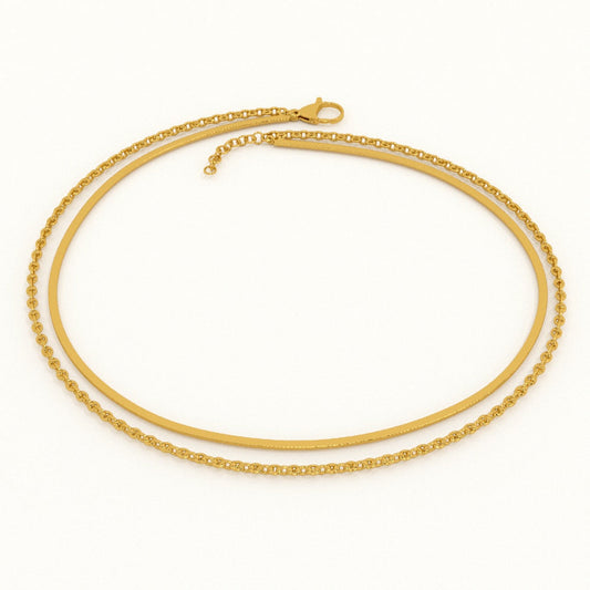 Dual Layered Solid Cable Anklet
