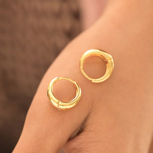 Radiant Crescent Hoop Earrings