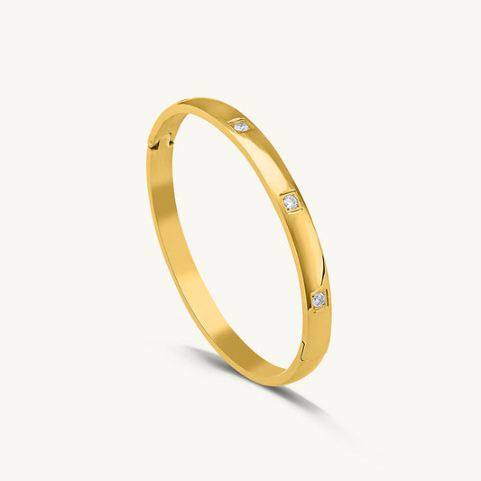 Sparkling Stone Bangle Bracelet
