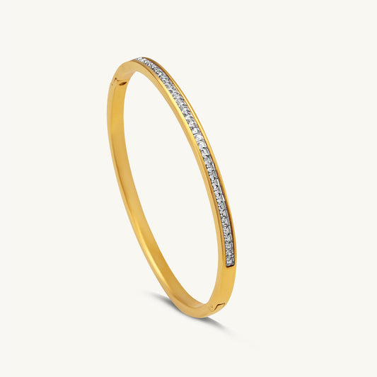Glimmering Line Bangle Bracelet