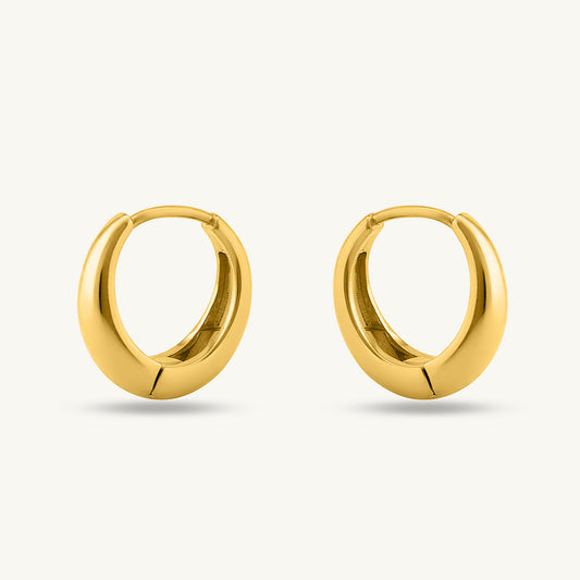 Radiant Crescent Hoop Earrings