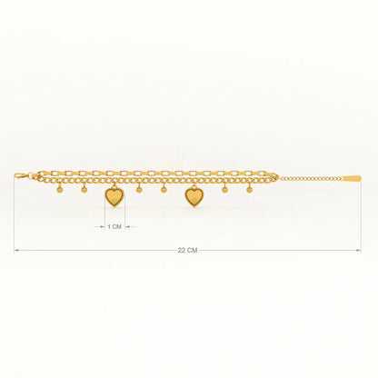Hearts Charms Bracelet