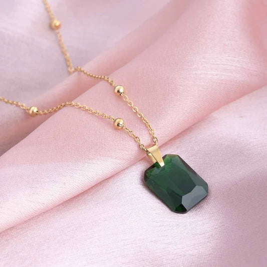 Radiant Emerald Necklace
