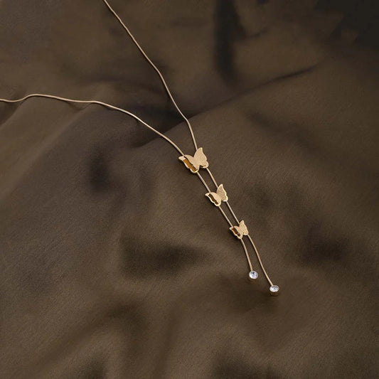 Winged Long Chain Necklace