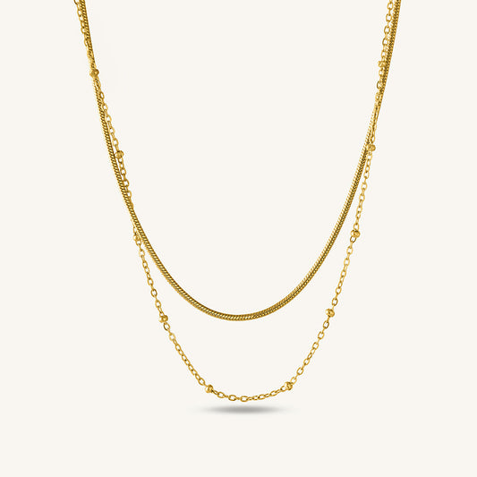 Dual layer choker necklace