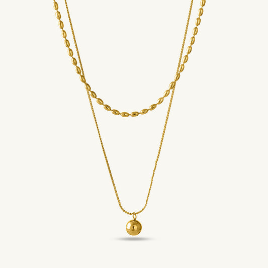 Dual-Layered Bead Necklace