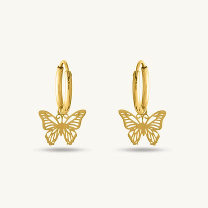 Celia Butterfly Hoop Earrings