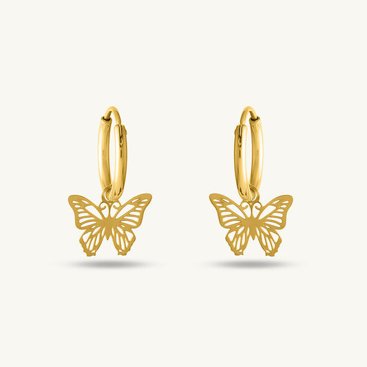 Celia Butterfly Hoop Earrings