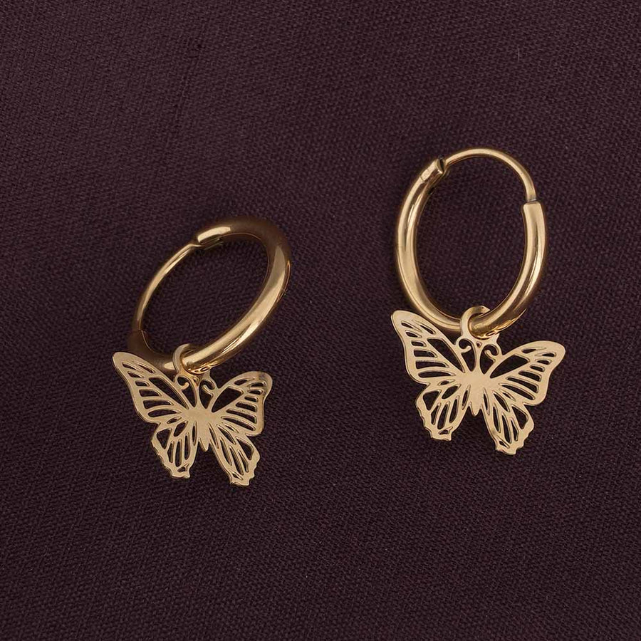 Celia Butterfly Hoop Earrings