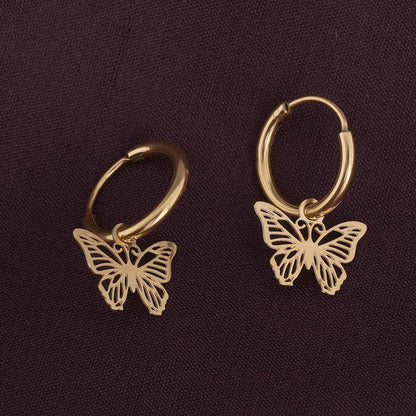 Celia Butterfly Hoop Earrings