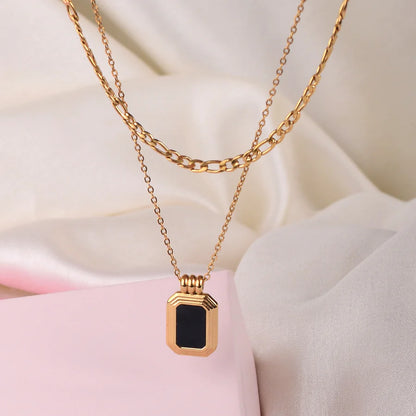 Black Onyx Dual Layer Necklace