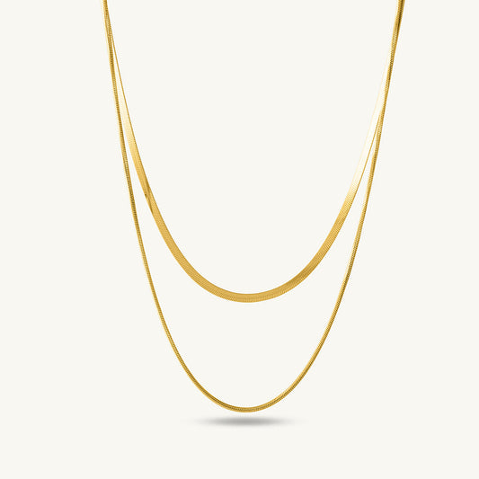 Basic Chain Two Layer Necklace