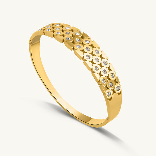 Glittering Star Gold Bangle Bracelet
