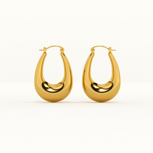 U Curved Chunky Earrings