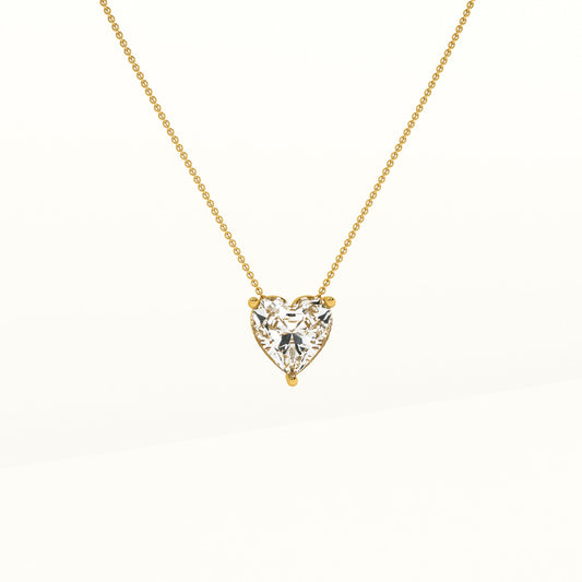 Shimmering Hearts Gold Necklace