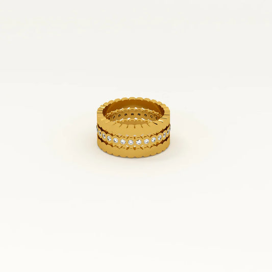 Triple Honeycomb Ring