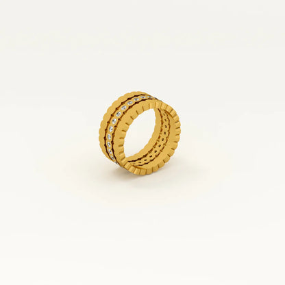 Triple Honeycomb Ring