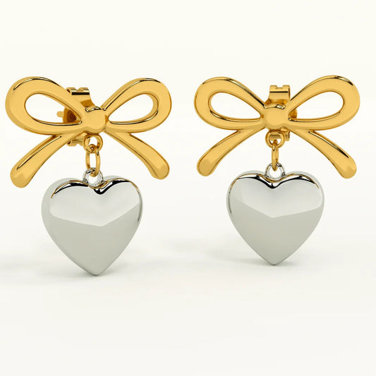 Bi-Metal Wrapped With Love Earrings