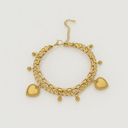 Hearts Charms Bracelet